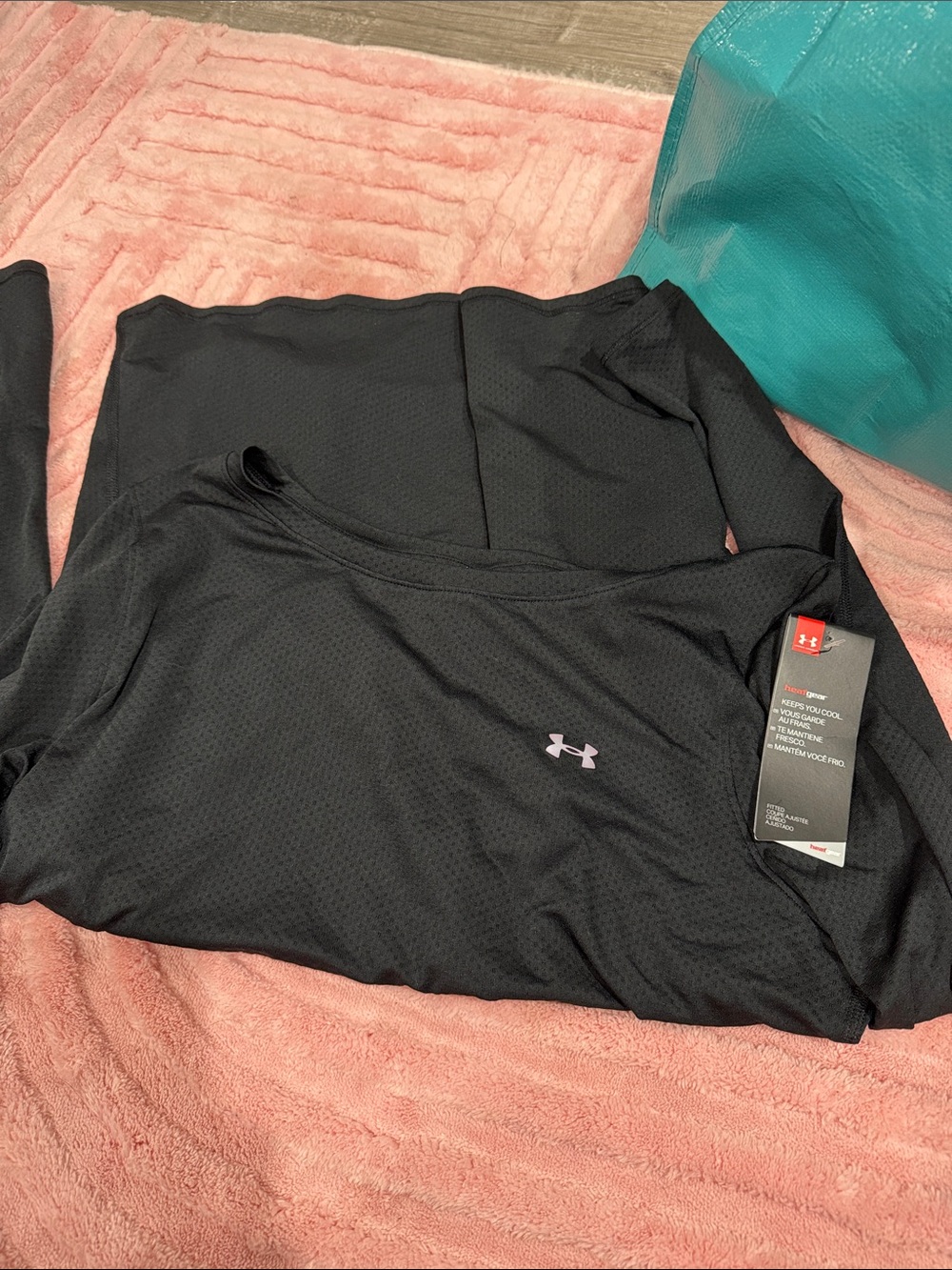 Under Armour Black Long Sleeve Performance Shirt with Logo
